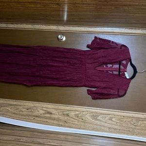 Red dress with shorts attached underneath